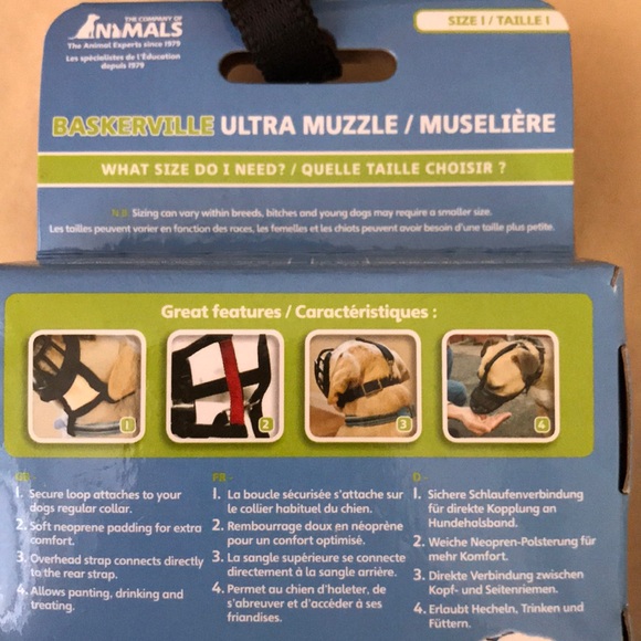 Baskerville dog Muzzle Black plastic & fabric box - Picture 5 of 11